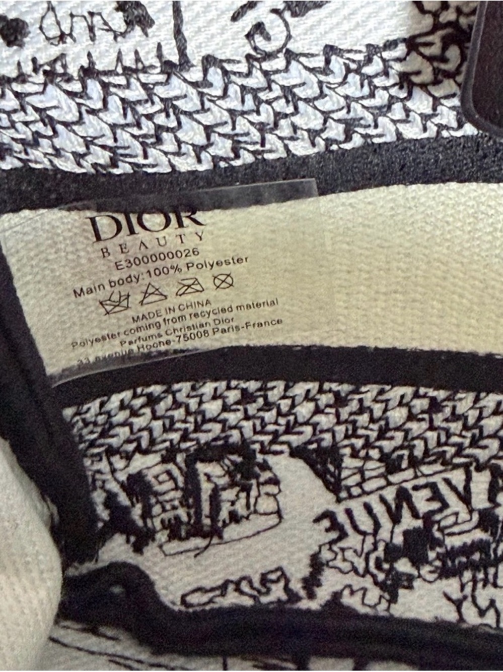 Christian Dior Plan de Paris Canvas Embroidered Cosmetic Pouch - Picture 4 of 8